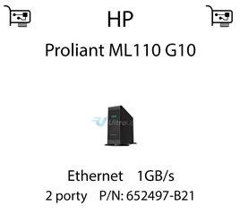 Karta sieciowa Ethernet 1GB/s dedykowana do serwera HP Proliant ML110 G10 - 652497-B21