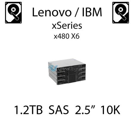 1.2TB 2.5" dedykowany dysk serwerowy SAS do serwera Lenovo / IBM xSeries x480 X6, HDD Enterprise 10k, 600MB/s - 00AJ146 (REF)