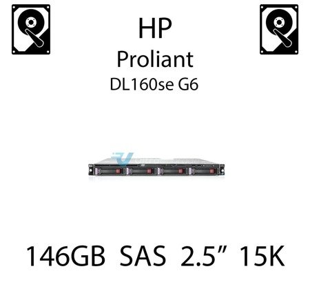 146GB 2.5" dedykowany dysk serwerowy SAS do serwera HP ProLiant DL160se G6, HDD Enterprise 15k - 504334-001 (REF)