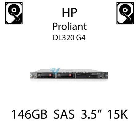 146GB 3.5" dedykowany dysk serwerowy SAS do serwera HP ProLiant DL320 G4, HDD Enterprise 15k, 3072MB/s - 375872-B21 (REF)