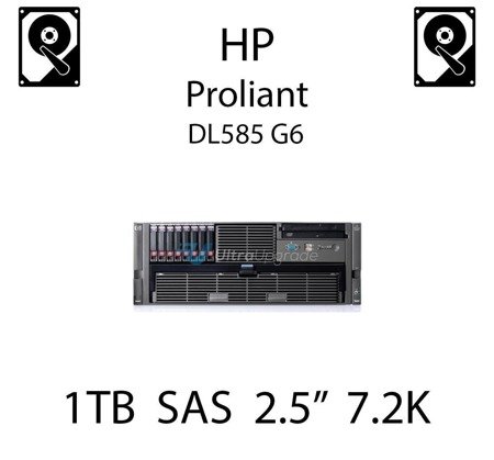 1TB 2.5" dedykowany dysk serwerowy SAS do serwera HP ProLiant DL585 G6, HDD Enterprise 7.2k - 605835-B21 (REF)