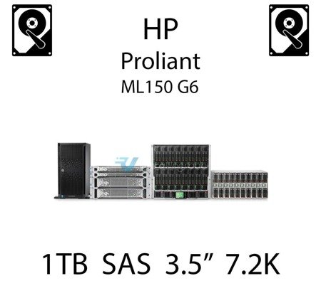 1TB 3.5" dedykowany dysk serwerowy SAS do serwera HP Proliant ML150 G6, HDD Enterprise 7.2k, 6GB/s - 507614-B21 (REF)