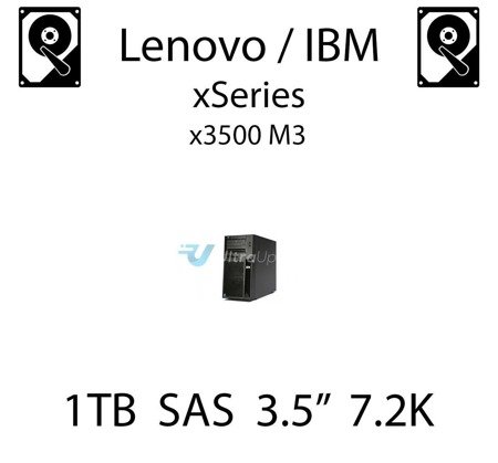 1TB 3.5" dedykowany dysk serwerowy SAS do serwera Lenovo / IBM System x3500 M3, HDD Enterprise 7.2k, 6GB/s - 42D0777 (REF)
