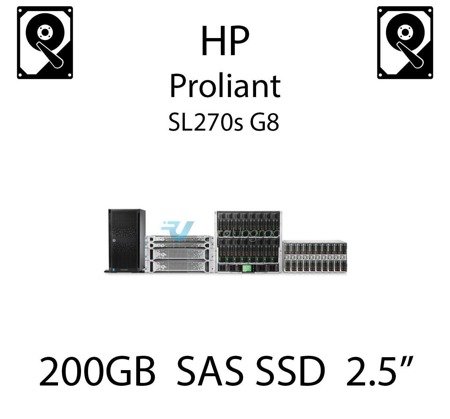 200GB 2.5" dedykowany dysk serwerowy SAS do serwera HP ProLiant SL270s G8, SSD Enterprise  - 802578-B21 (REF)