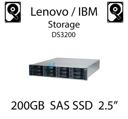 200GB 2.5" dedykowany dysk serwerowy SAS do serwera Lenovo / IBM Storage DS3200, SSD Enterprise , 600MB/s - 49Y6134