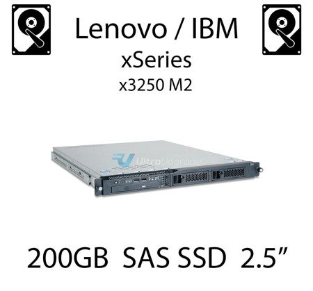 200GB 2.5" dedykowany dysk serwerowy SAS do serwera Lenovo / IBM System x3250 M2, SSD Enterprise , 600MB/s - 49Y6129 (REF)