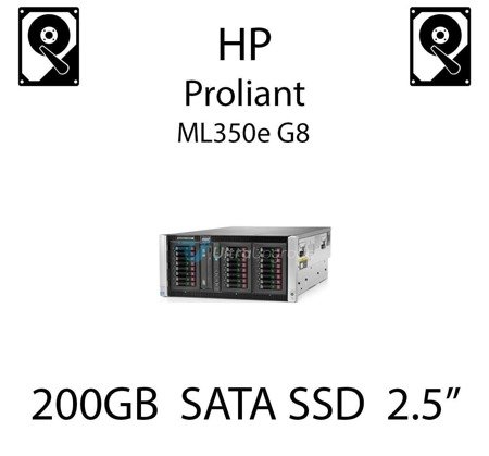 200GB 2.5" dedykowany dysk serwerowy SATA do serwera HP ProLiant ML350e G8, SSD Enterprise , 3Gbps - 653966-001 (REF)