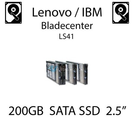 200GB 2.5" dedykowany dysk serwerowy SATA do serwera Lenovo / IBM Bladecenter LS41, SSD Enterprise , 300MB/s - 41Y8331