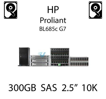 300GB 2.5" dedykowany dysk serwerowy SAS do serwera HP ProLiant BL685c G7, HDD Enterprise 10k - 492620-B21