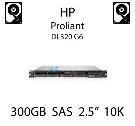 300GB 2.5" dedykowany dysk serwerowy SAS do serwera HP ProLiant DL320 G6, HDD Enterprise 10k - 492620-B21 (REF)