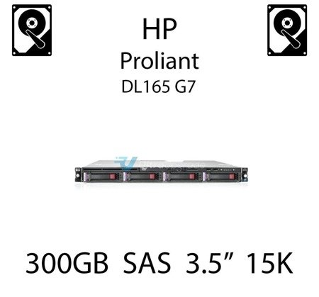 300GB 3.5" dedykowany dysk serwerowy SAS do serwera HP ProLiant DL165 G7, HDD Enterprise 15k, 3072MB/s - 416127-B21 (REF)
