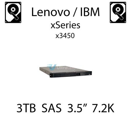 3TB 3.5" dedykowany dysk serwerowy SAS do serwera Lenovo / IBM System x3450, HDD Enterprise 7.2k, 600MB/s - 90Y8577