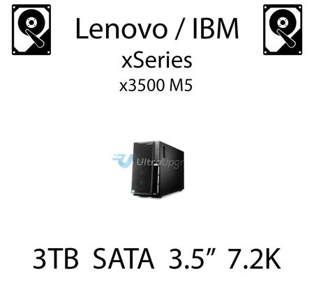 3TB 3.5" dedykowany dysk serwerowy SATA do serwera Lenovo / IBM System x3500 M5, HDD Enterprise 7.2k, 600MB/s - 81Y9814 (REF)