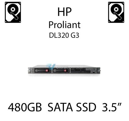 480GB 3.5" dedykowany dysk serwerowy SATA do serwera HP ProLiant DL320 G3, SSD Enterprise , 6Gbps - 728741-B21