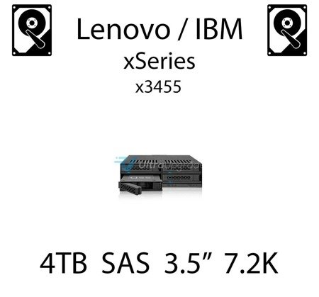 4TB 3.5" dedykowany dysk serwerowy SAS do serwera Lenovo / IBM System x3455, HDD Enterprise 7.2k, 600MB/s - 00W1543 (REF)