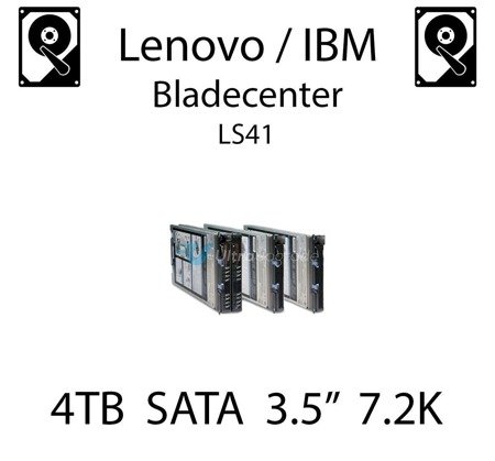 4TB 3.5" dedykowany dysk serwerowy SATA do serwera Lenovo / IBM Bladecenter LS41, HDD Enterprise 7.2k, 600MB/s - 49Y6012 (REF)