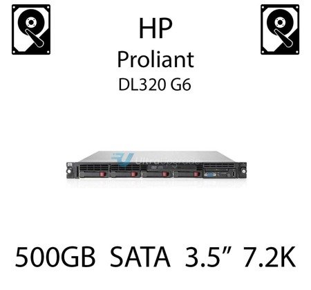 500GB 3.5" dedykowany dysk serwerowy SATA do serwera HP ProLiant DL320 G6, HDD Enterprise 7.2k, 1.5Gbps - 395501-001 (REF)