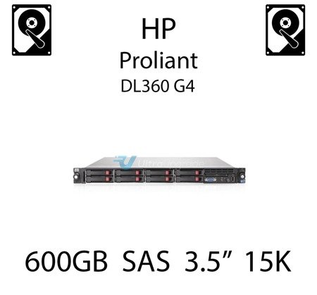 600GB 3.5" dedykowany dysk serwerowy SAS do serwera HP ProLiant DL360 G4, HDD Enterprise 15k, 6Gbps - 516828-B21 (REF)