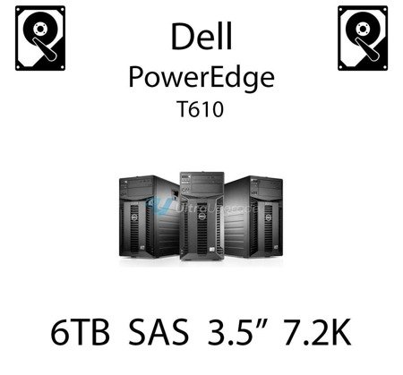 6TB 3.5" dedykowany dysk serwerowy SAS do serwera Dell PowerEdge T610, HDD Enterprise 7.2k, 6Gbps - NWCCG (REF)