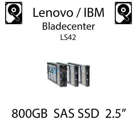 800GB 2.5" dedykowany dysk serwerowy SAS do serwera Lenovo / IBM Bladecenter LS42, SSD Enterprise , 600MB/s - 49Y6154