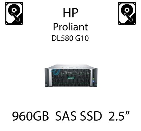 960GB 2.5" dedykowany dysk serwerowy SAS do serwera HP ProLiant DL580 G10, SSD Enterprise  - 872432-001 (REF)