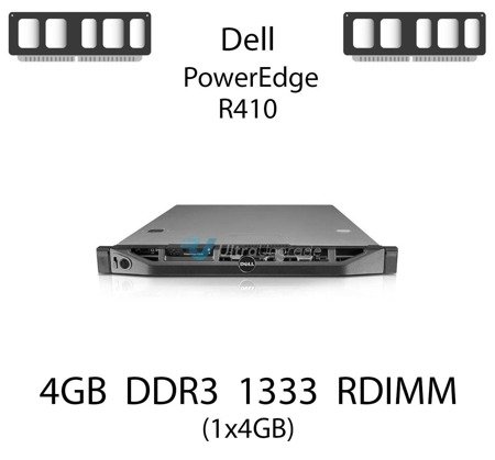Pamięć RAM 4GB DDR3 dedykowana do serwera Dell PowerEdge R410, RDIMM, 1333MHz, 1.35V